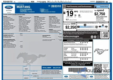 2016 Ford Mustang Gt z USA, uszkodzony, nr VIN 1FA6P8CF3G5283310